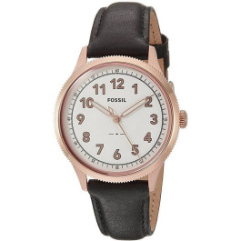 Horlogeband Fossil ES4128 Leder Zwart 16mm